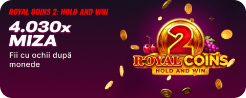 Promo banner: Royal Coins 2 — Hold and Win