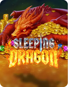 Slot: Sleeping Dragon — dragon auriu adormit pe munte, cu comori și flăcări subtile